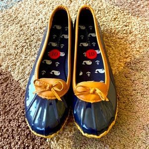 London fog flat rain loafers